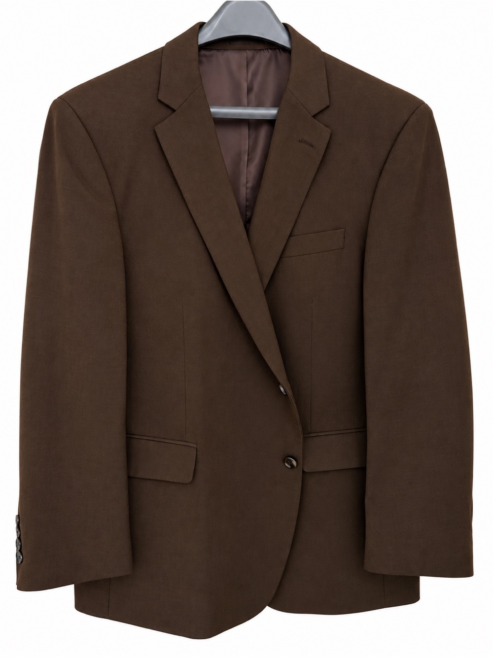 Men's 2xl Double Breasted Medium Brown Classic Blazer